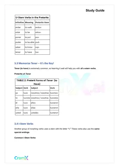 Spanish II - The Past Tenses Preterit and Imperfect - Page 7 preview image