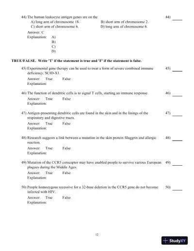 Human Genetics, 12th Edition Test Bank - Page 13 preview image