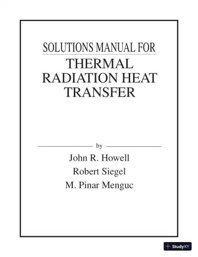 Solution Manual For Thermal Radiation Heat Transfer, 6th Edition - Page 1 preview image