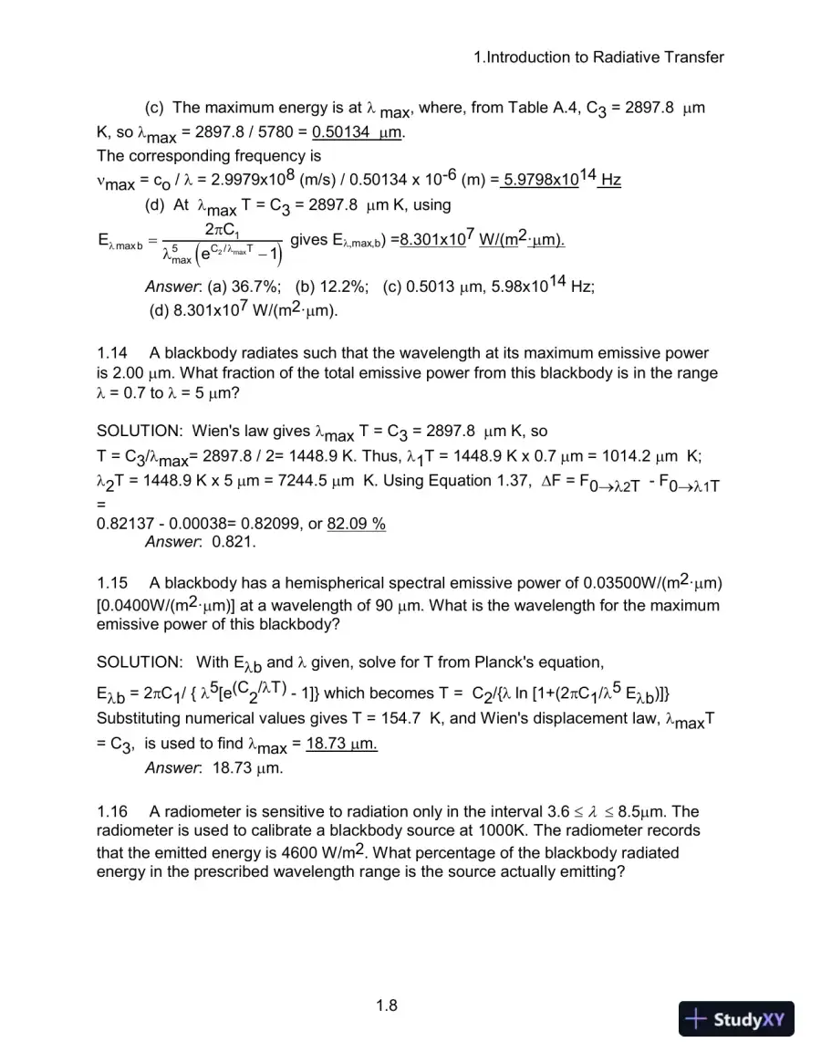 Solution Manual For Thermal Radiation Heat Transfer, 6th Edition, page 12
