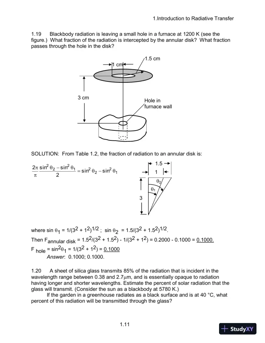 Solution Manual For Thermal Radiation Heat Transfer, 6th Edition, page 15