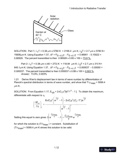 Solution Manual For Thermal Radiation Heat Transfer, 6th Edition - Page 16 preview image