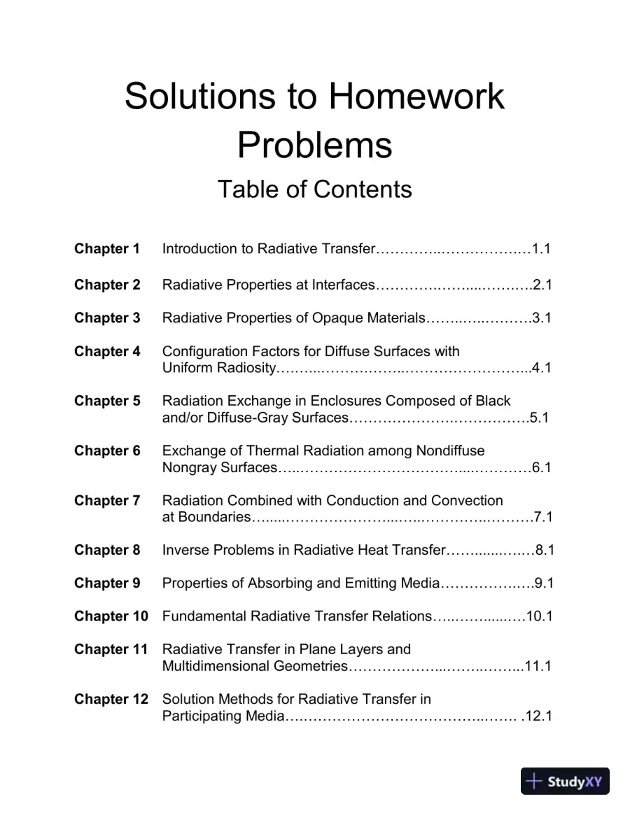 Solution Manual For Thermal Radiation Heat Transfer, 6th Edition, page 3