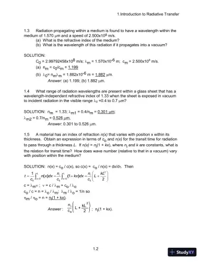 Solution Manual For Thermal Radiation Heat Transfer, 6th Edition - Page 6 preview image