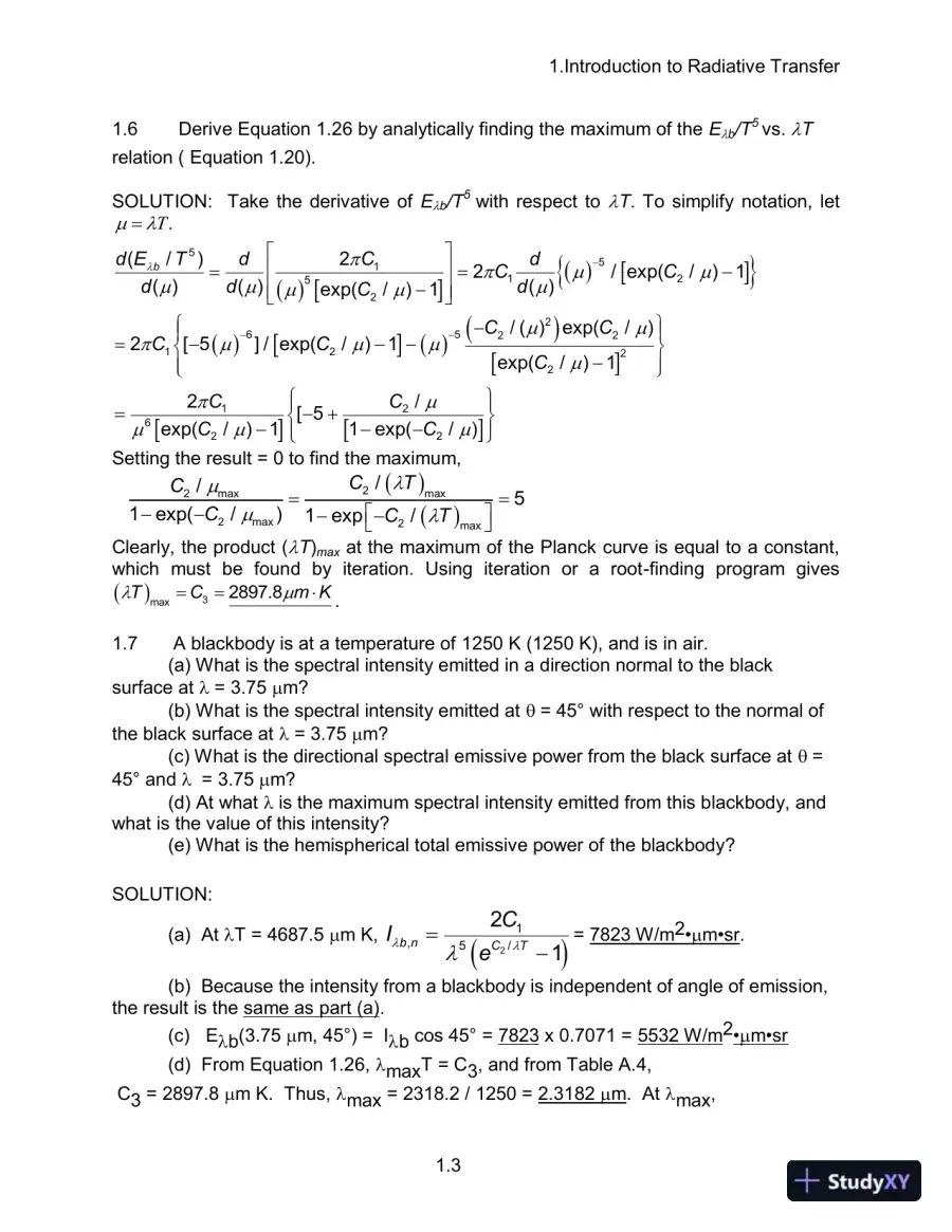 Solution Manual For Thermal Radiation Heat Transfer, 6th Edition, page 7