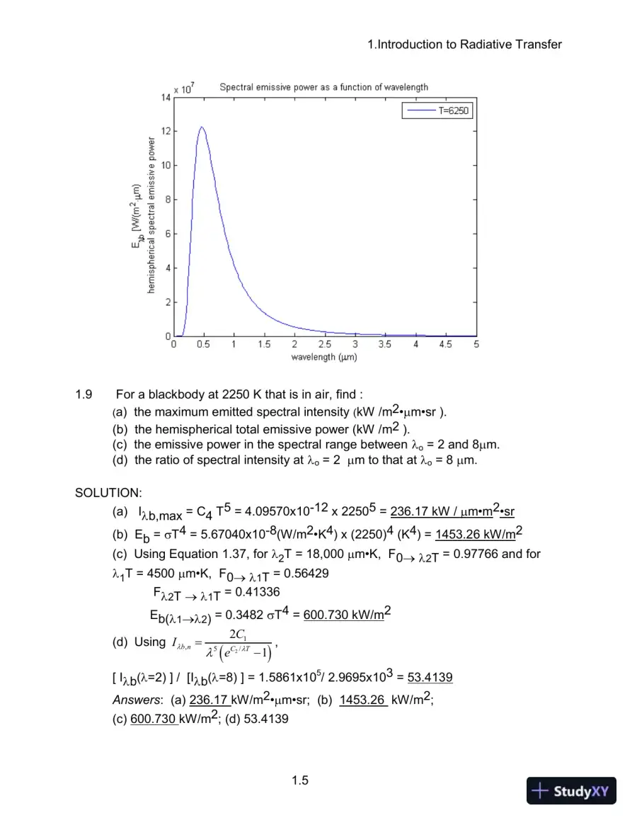 Solution Manual For Thermal Radiation Heat Transfer, 6th Edition, page 9