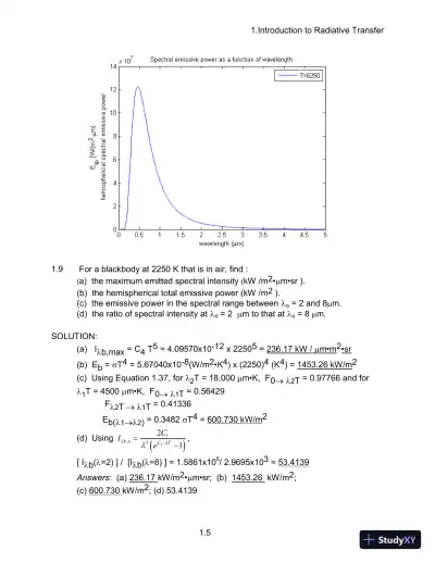 Solution Manual For Thermal Radiation Heat Transfer, 6th Edition - Page 9 preview image