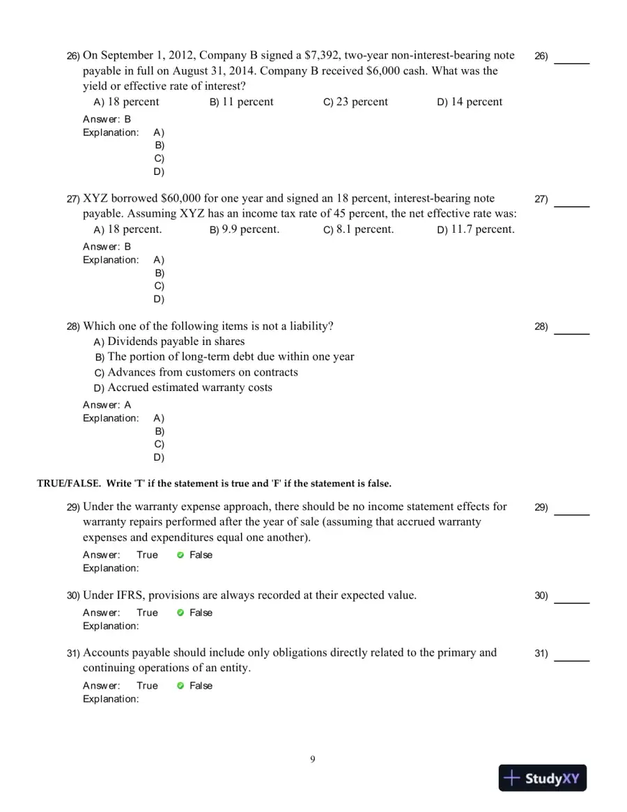 Intermediate Accounting Volume 2, Seventh Canadian Edition Test Bank, page 10