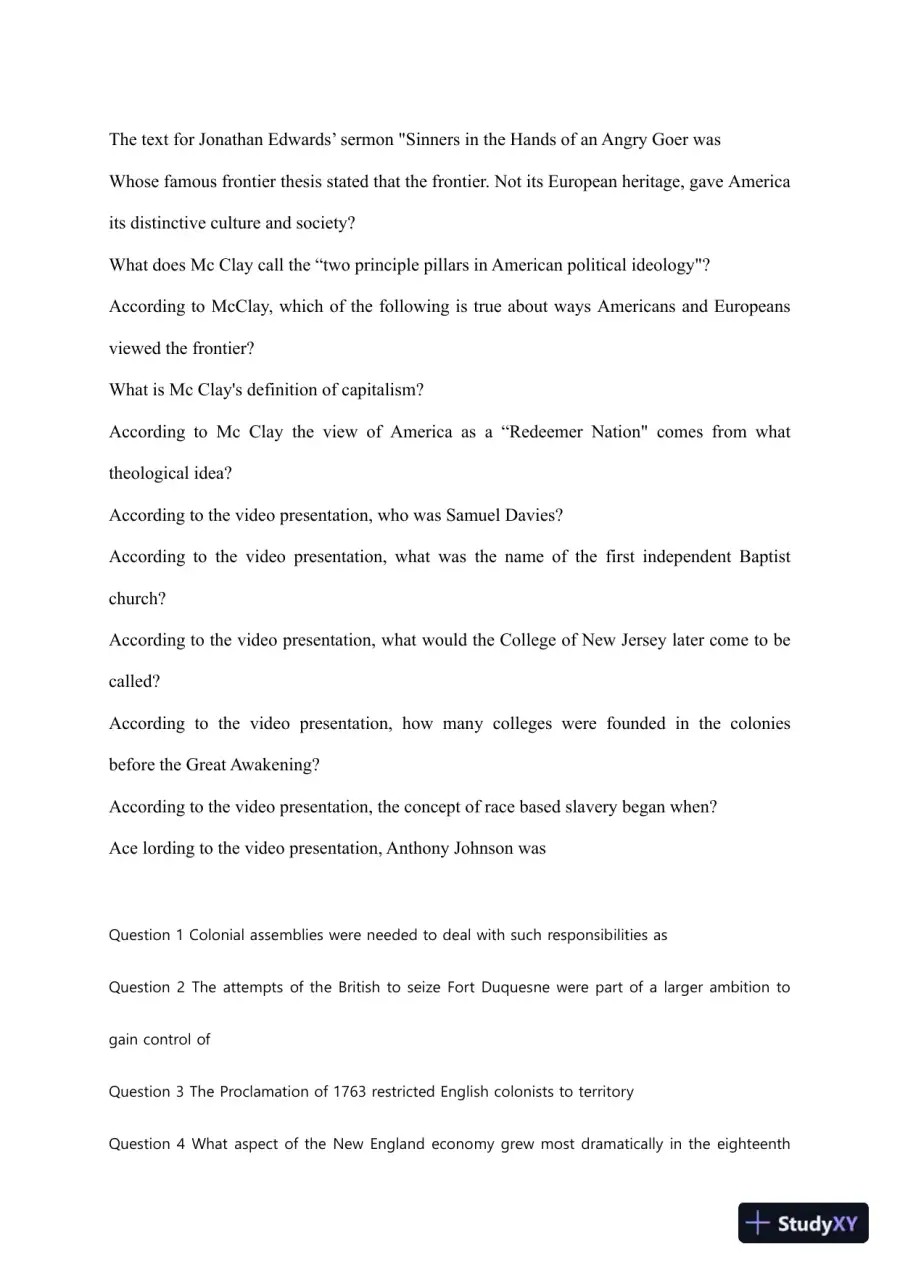 Liberty University HIUS 221 Quiz 2 Complete Solutions Correct Answers Key, page 3