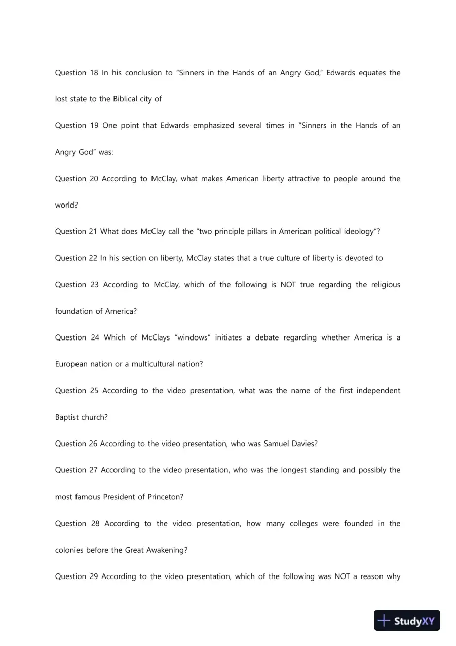 Liberty University HIUS 221 Quiz 2 Complete Solutions Correct Answers Key, page 7