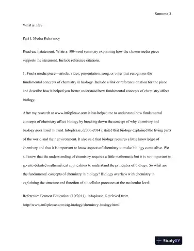 BIO/101 What is Life? - Page 4 preview image