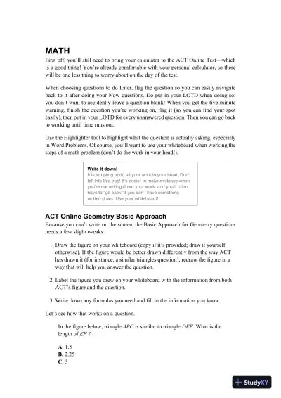Princeton Review ACT Math Prep: 4 Practice Tests + Review + Strategy for the ACT Math Section (2023) - Page 25 preview image
