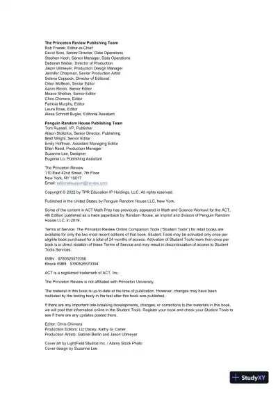 Princeton Review ACT Math Prep: 4 Practice Tests + Review + Strategy for the ACT Math Section (2023) - Page 4 preview image