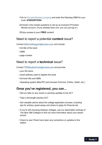 Princeton Review ACT Math Prep: 4 Practice Tests + Review + Strategy for the ACT Math Section (2023) - Page 8 preview image