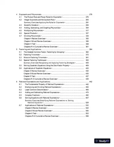Solution Manual for Beginning and Intermediate Algebra, 6th Edition - Page 4 preview image