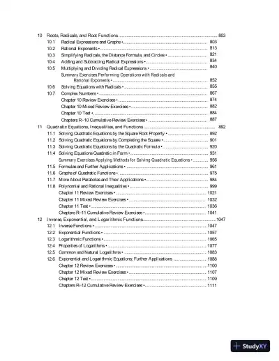 Solution Manual for Beginning and Intermediate Algebra, 6th Edition - Page 6 preview image