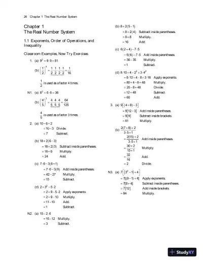 Solution Manual for Beginning and Intermediate Algebra, 6th Edition - Page 7 preview image