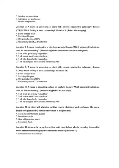 Lippincott Style NCLEX Practice Questions - Page 2 preview image