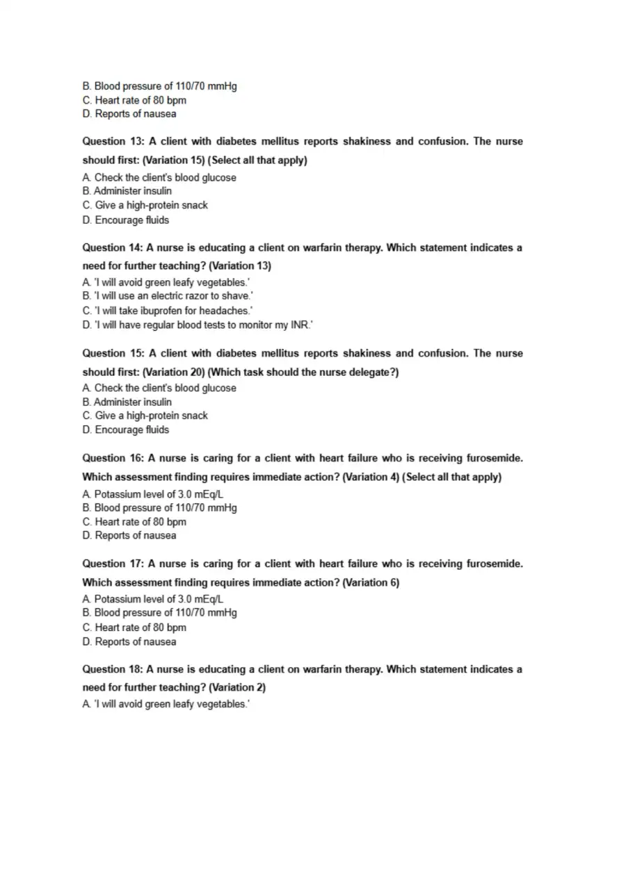Lippincott Style NCLEX Practice Questions , page 3