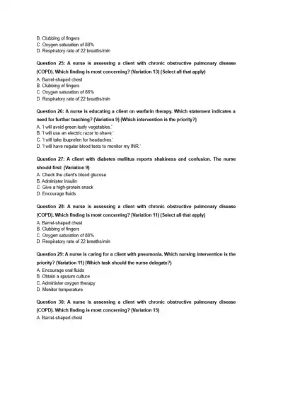 Lippincott Style NCLEX Practice Questions - Page 5 preview image