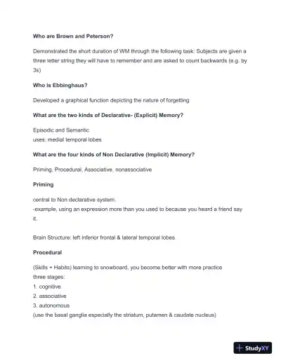 2024-2025 Cognitive Psychology Exam 2 with Answers (72 Solved Questions) - Page 5 preview image