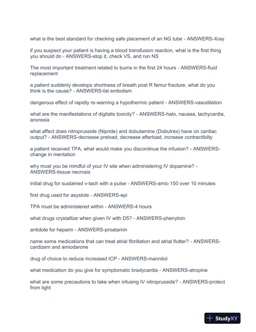 2023-2024 BKAT9R Critical Care Practice Exam With Answers (270 Solved Questions), page 5
