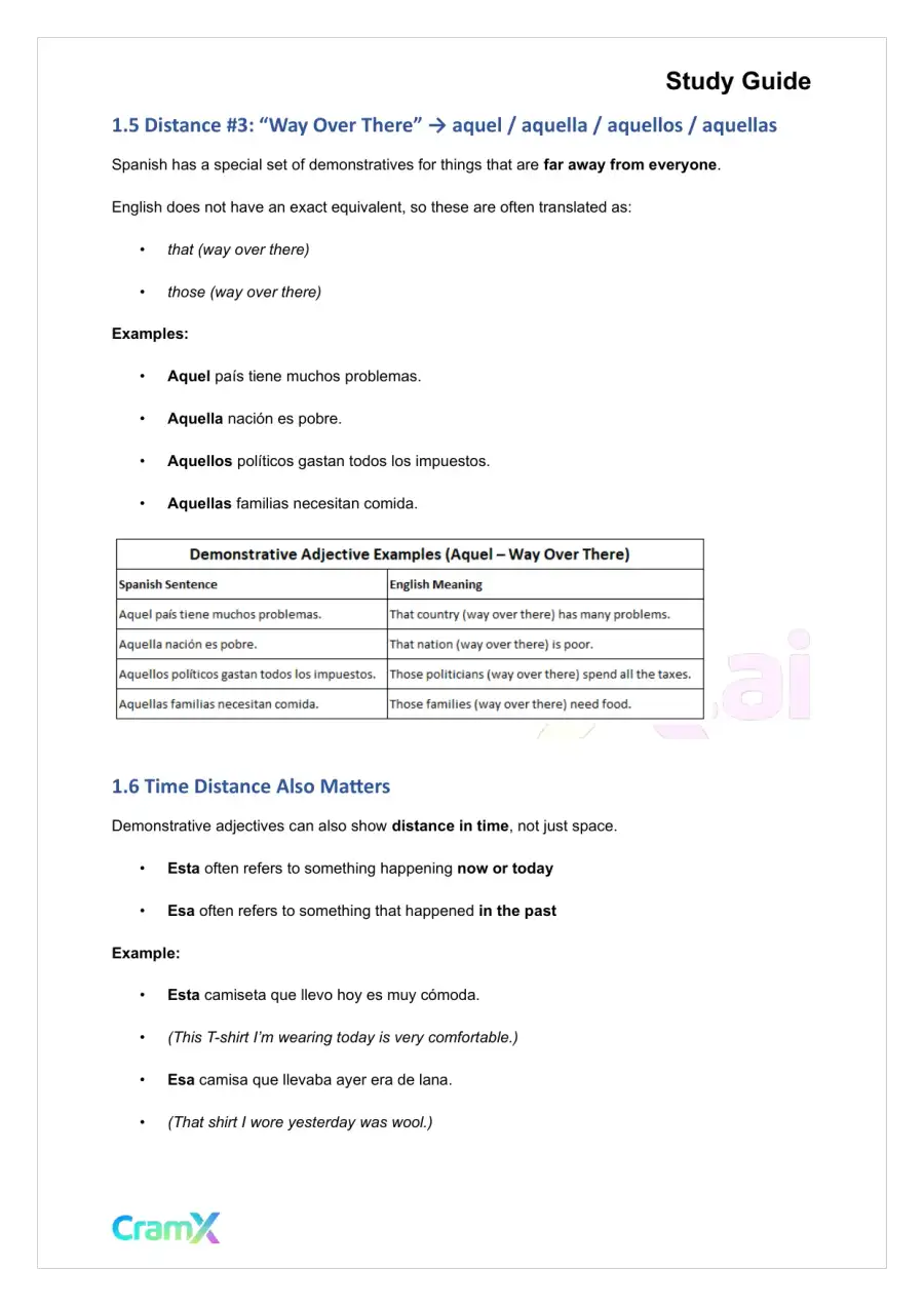 Spanish II - Adjectives and Comparisons, page 3