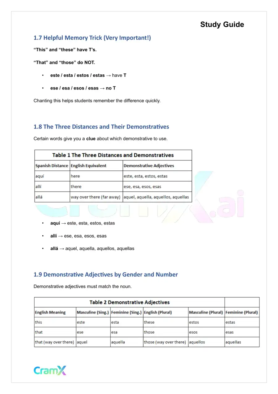 Spanish II - Adjectives and Comparisons, page 4
