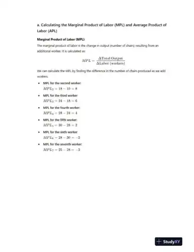 Production, Costs, and Returns: Analyzing Manufacturing and Economic Functions - Page 3 preview image