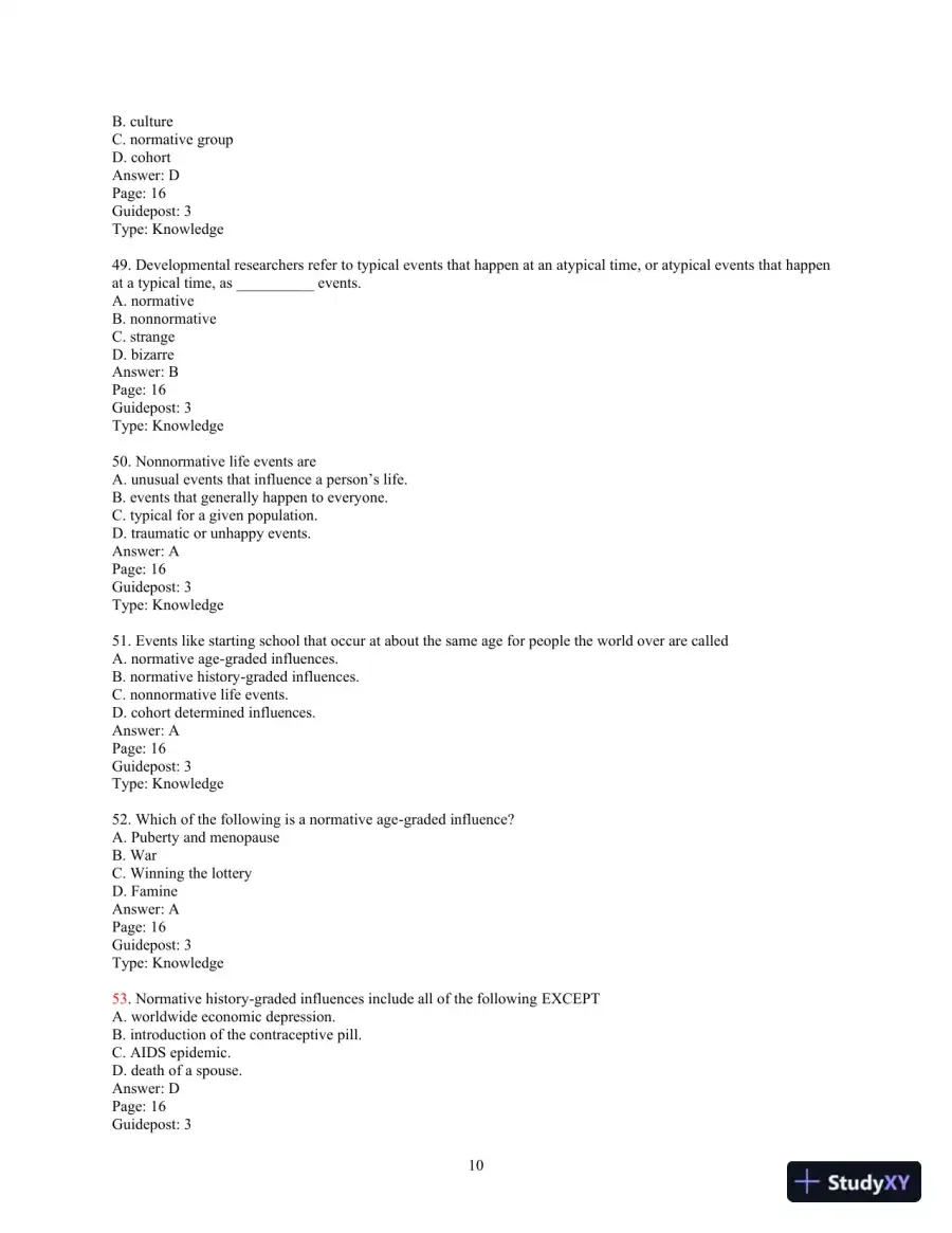 Experience Human Development, 12th Edition Test Bank, page 11