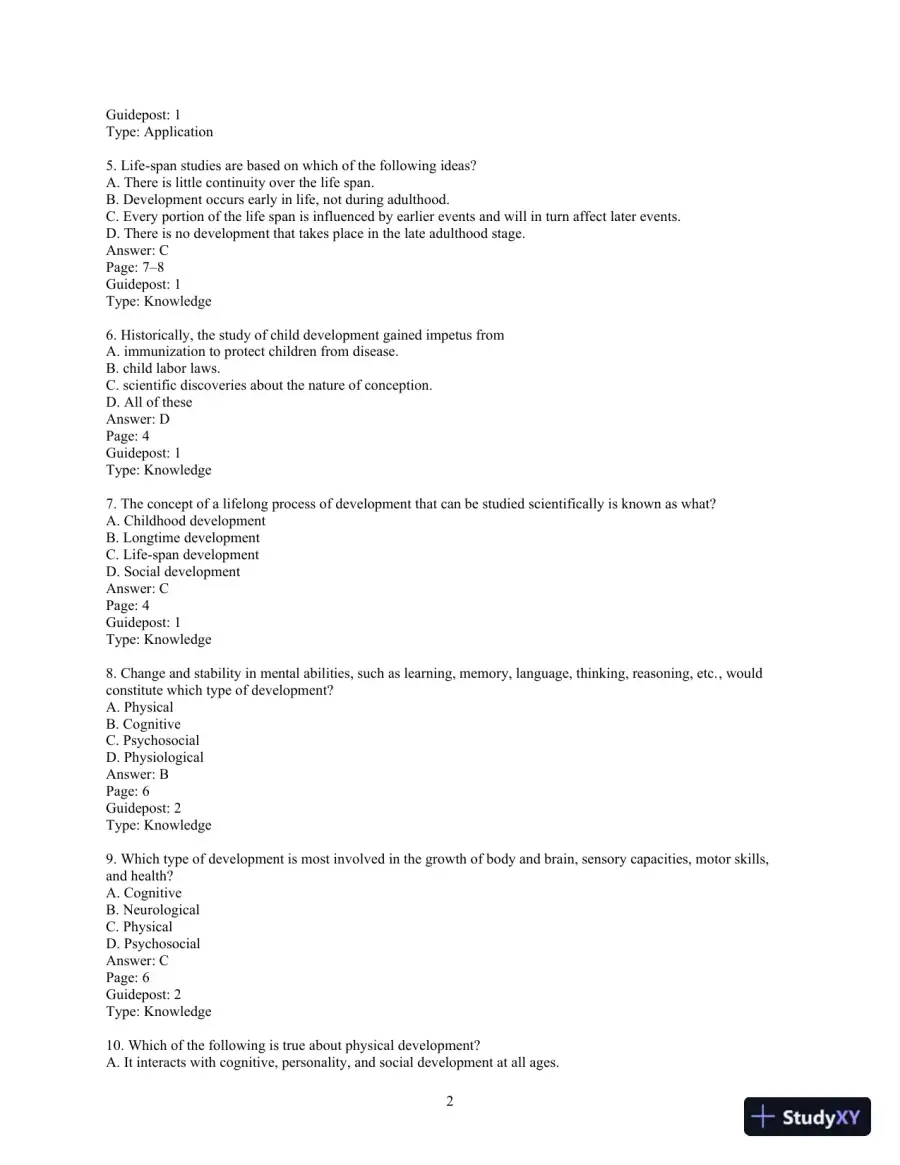 Experience Human Development, 12th Edition Test Bank, page 3