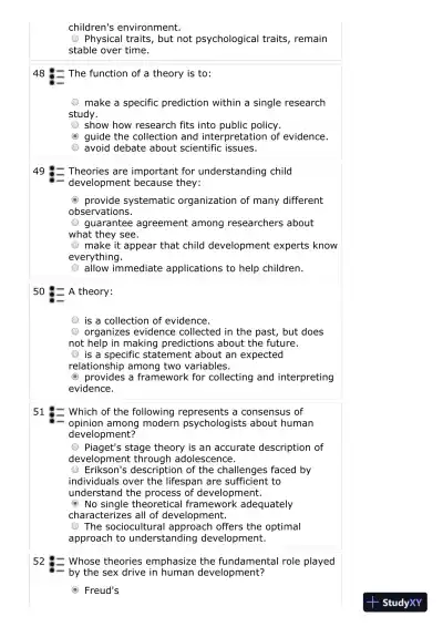 The Development of Children, 7th Edition Test Bank - Page 11 preview image