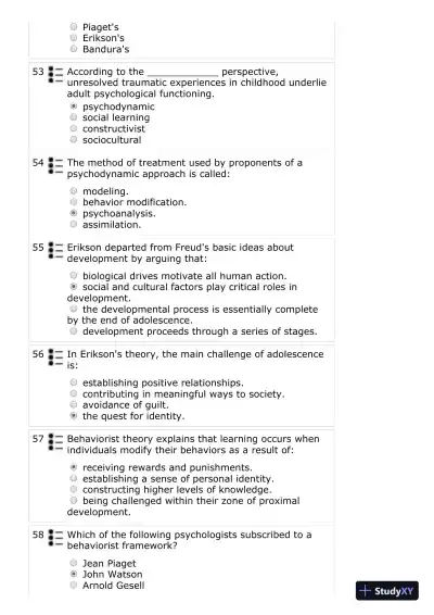 The Development of Children, 7th Edition Test Bank - Page 12 preview image