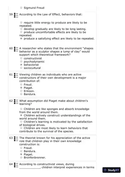 The Development of Children, 7th Edition Test Bank - Page 13 preview image