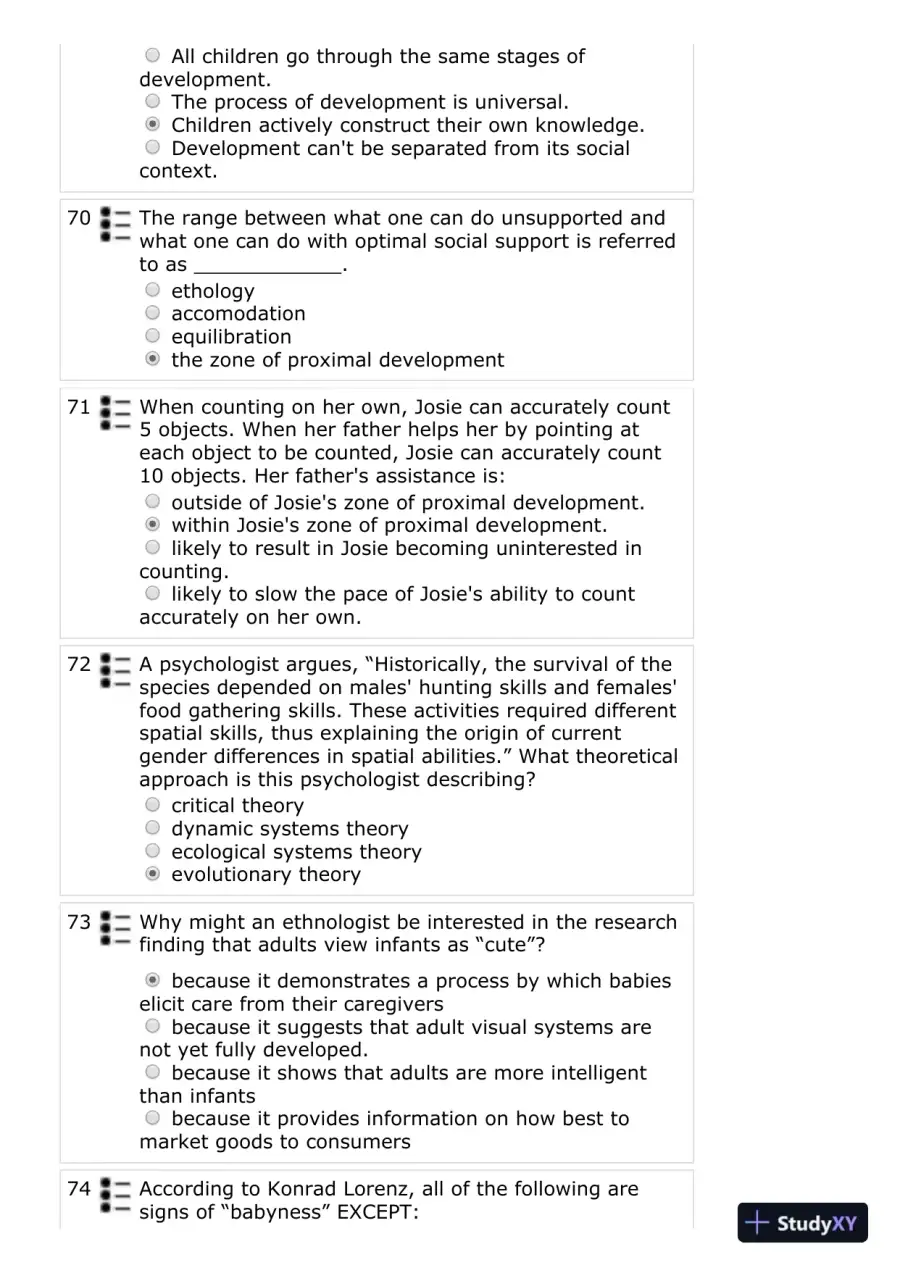 The Development of Children, 7th Edition Test Bank, page 15