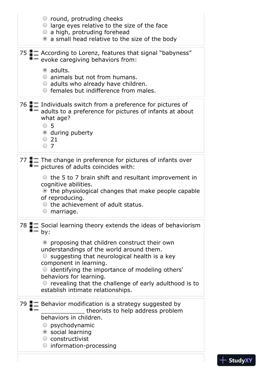 The Development of Children, 7th Edition Test Bank, page 16