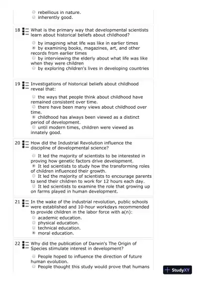 The Development of Children, 7th Edition Test Bank - Page 5 preview image