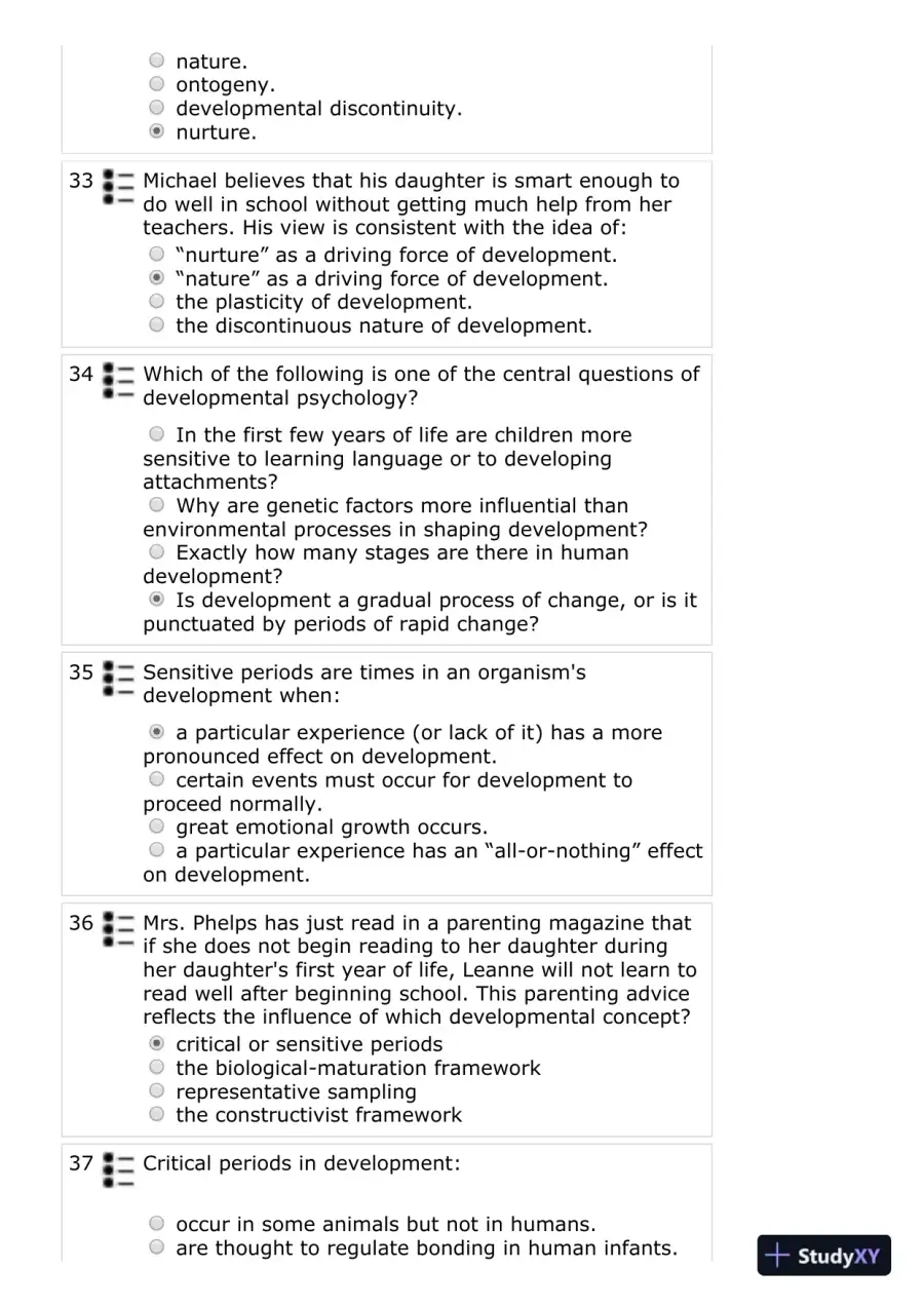 The Development of Children, 7th Edition Test Bank, page 8
