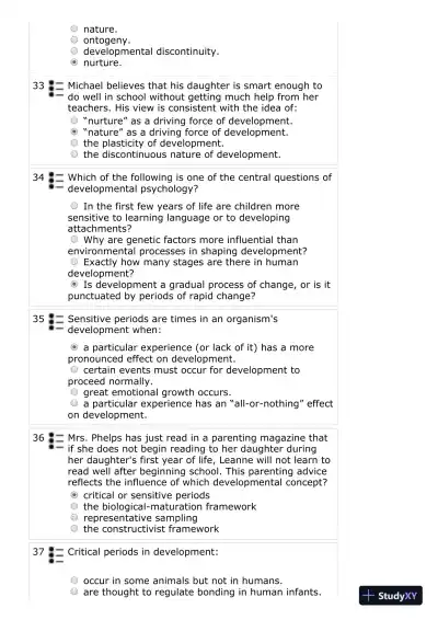 The Development of Children, 7th Edition Test Bank - Page 8 preview image