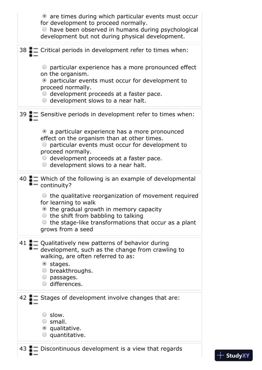 The Development of Children, 7th Edition Test Bank, page 9