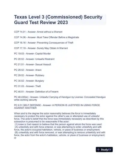 2023 Criminal Law Review Exam With Answers (23 Solved Questions) - Page 1 preview image