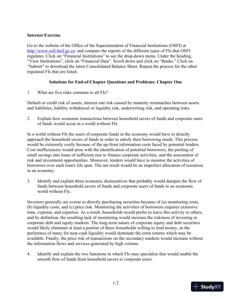 Financial Institutions Management: A Risk Management Approach 5th edition Solution Manual, page 3