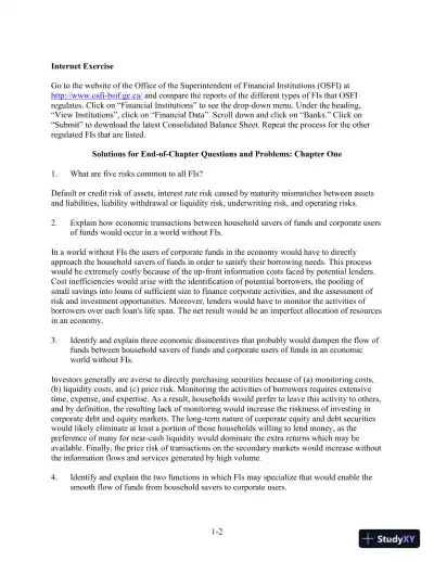 Financial Institutions Management: A Risk Management Approach 5th edition Solution Manual - Page 3 preview image