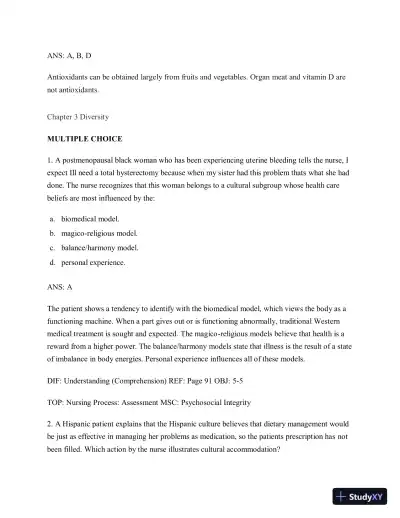 Test Bank for Gerontological Nursing, 9th Edition - Page 25 preview image