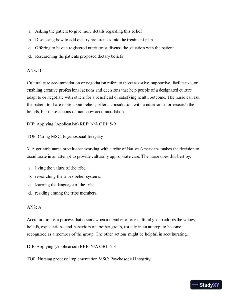 Test Bank for Gerontological Nursing, 9th Edition, page 26