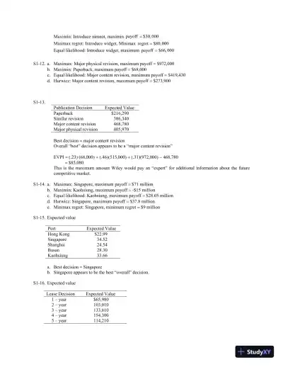 Solution Manual for Operations and Supply Chain Management, 9th Edition - Page 14 preview image