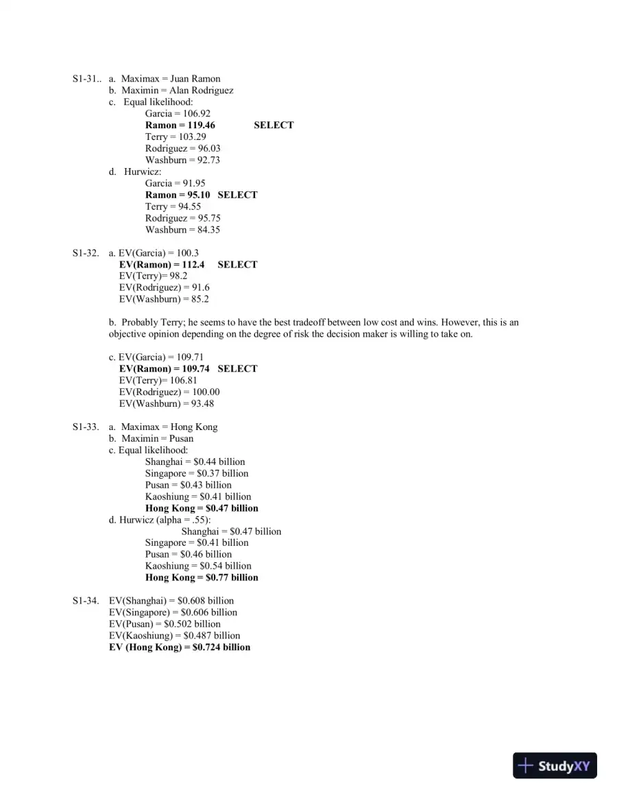 Solution Manual for Operations and Supply Chain Management, 9th Edition, page 19