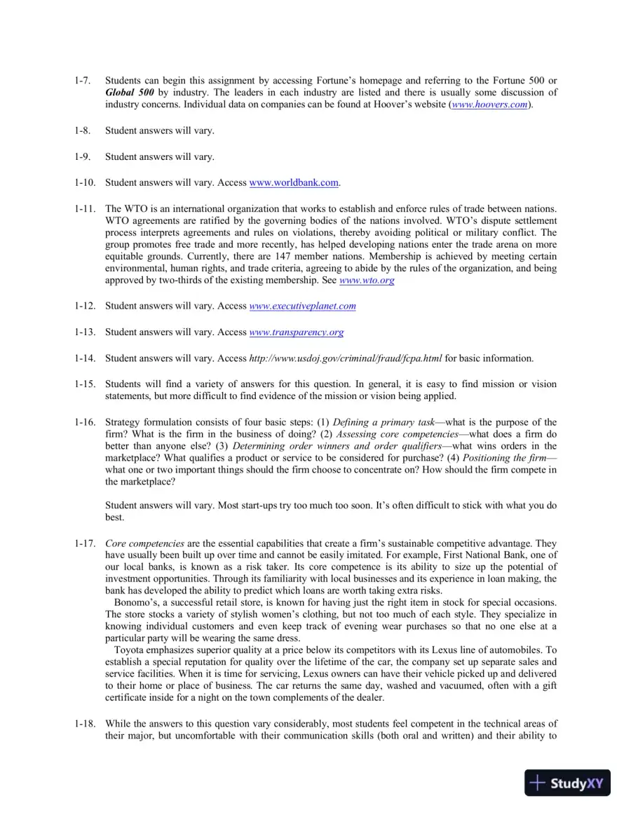Solution Manual for Operations and Supply Chain Management, 9th Edition, page 3