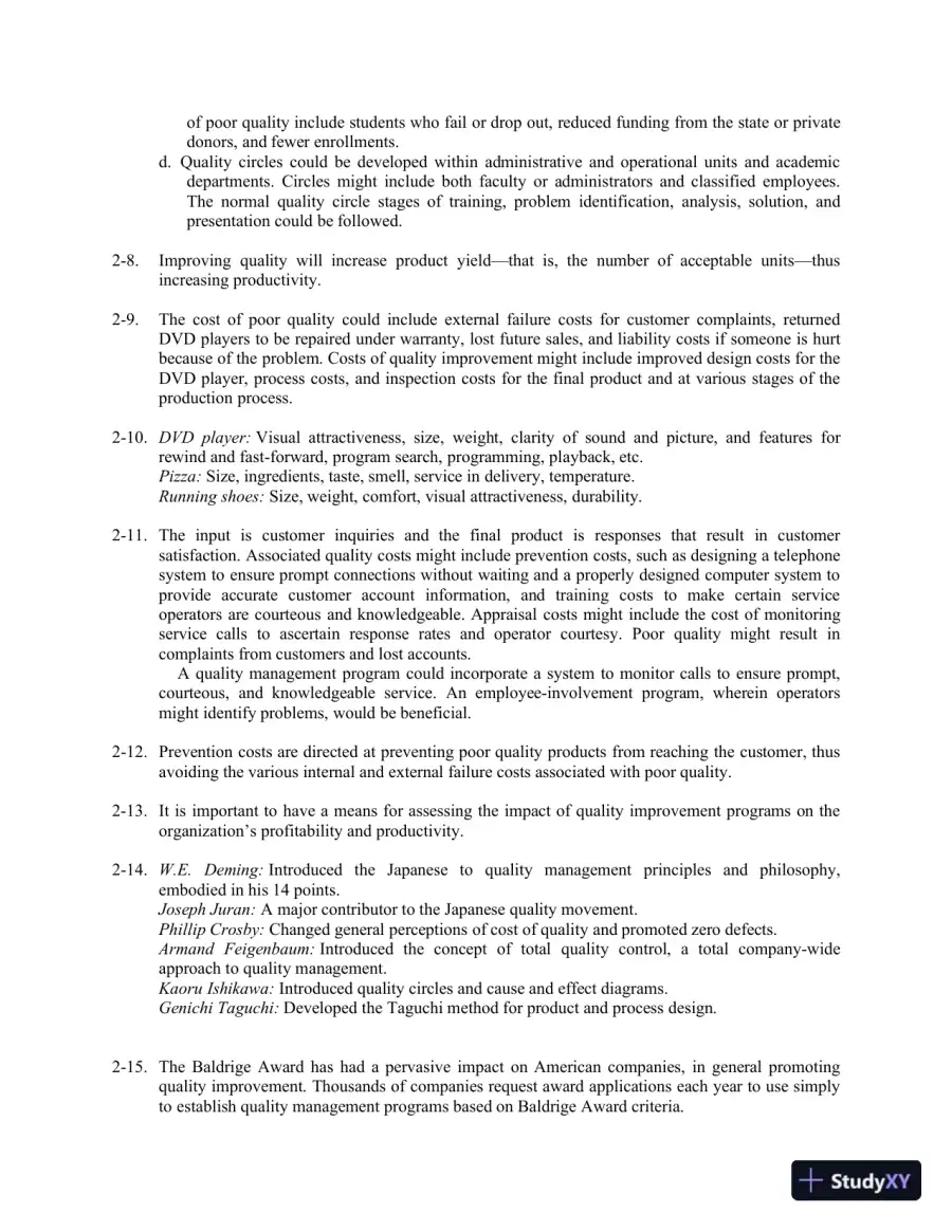 Solution Manual for Operations and Supply Chain Management, 9th Edition, page 30