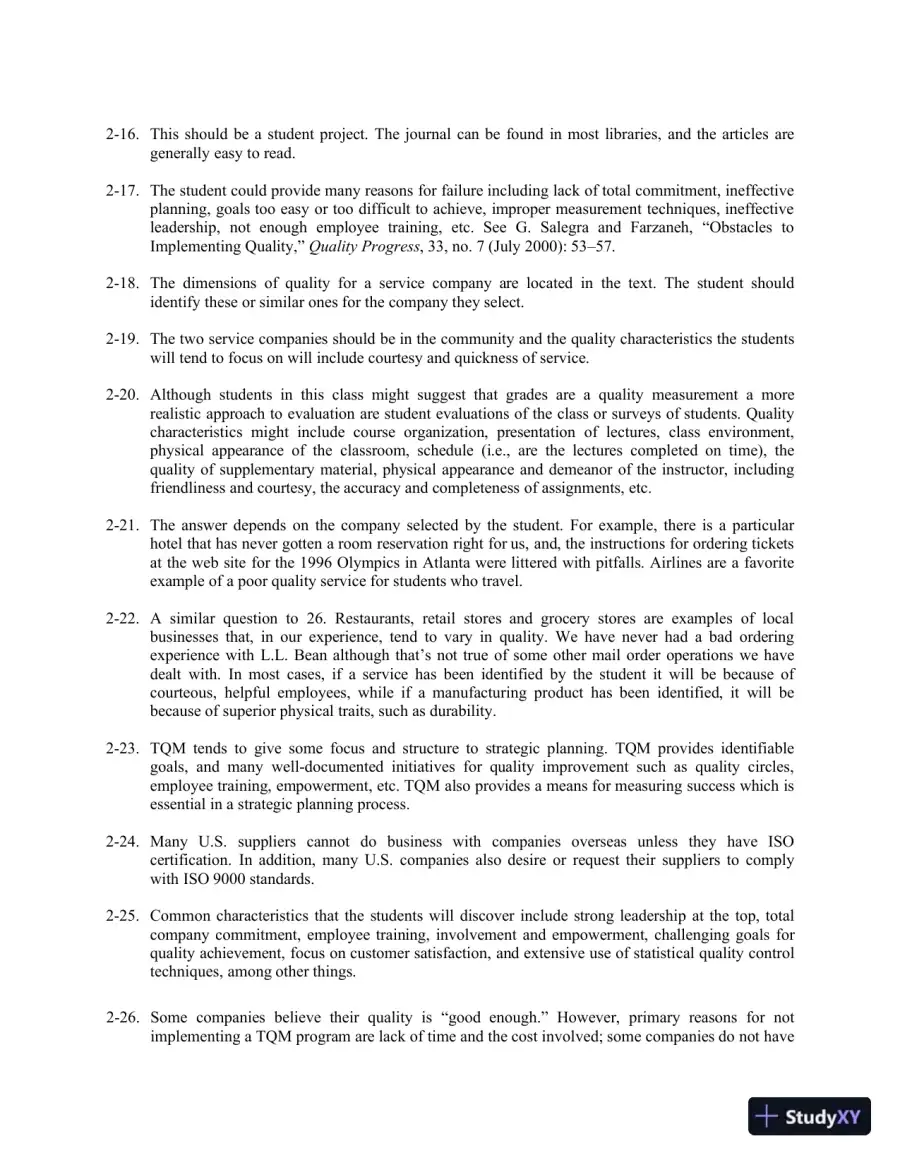 Solution Manual for Operations and Supply Chain Management, 9th Edition, page 31